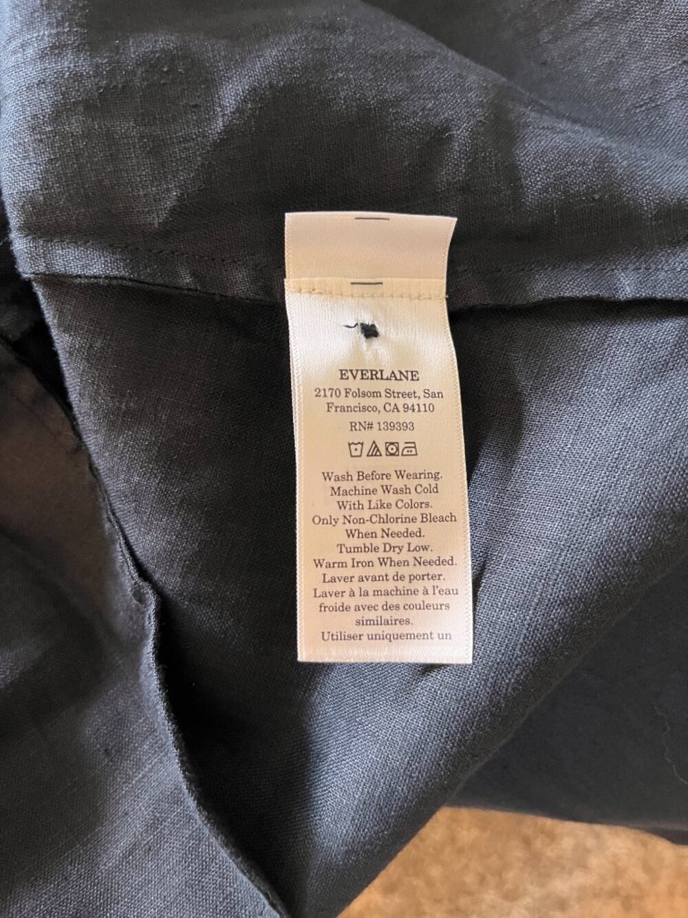 NWT Everlane The Daytripper Dress in Linen (Black, Medium) - Picture 6 of 10